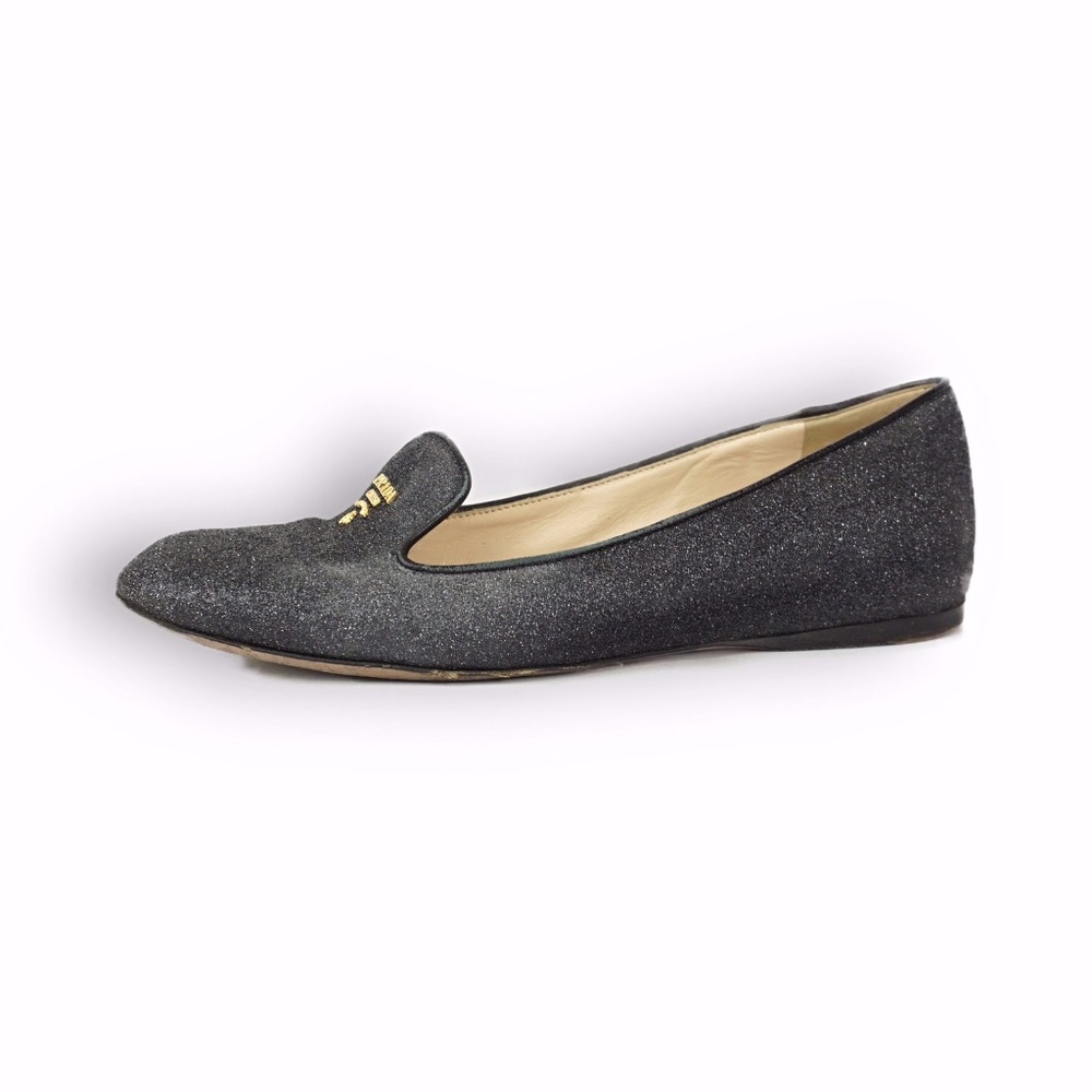Prada Sparkly Loafers Size 34.5